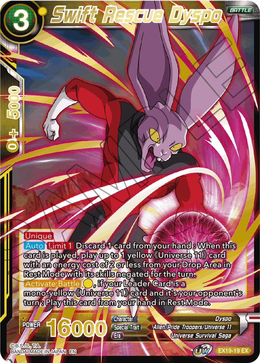 Image for Swift Rescue Dyspo (Special Anniversary Set 2021) (EX19-19) - Dragon Ball Super: Masters
