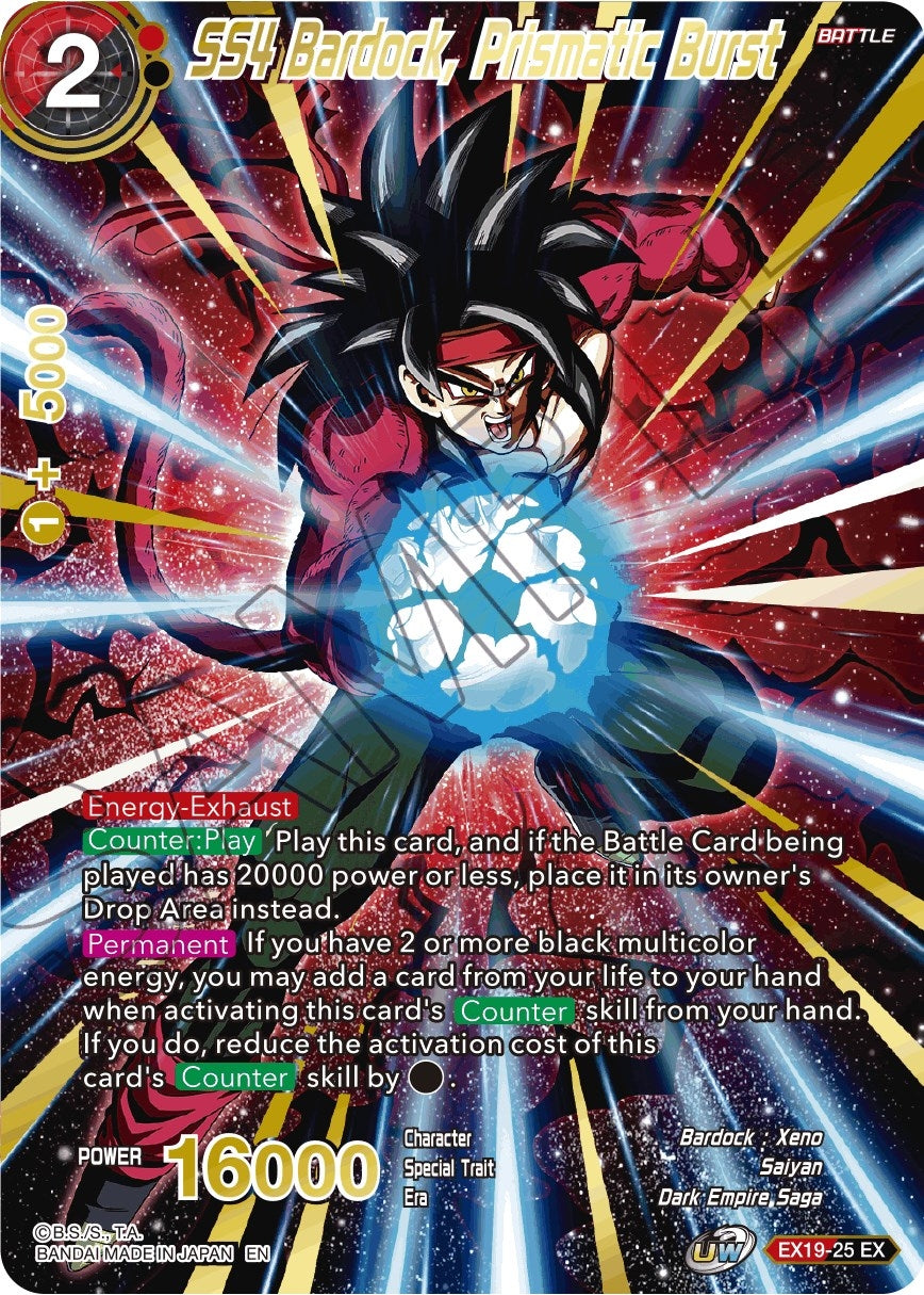 Image for SS4 Bardock, Prismatic Burst (Special Anniversary Set 2021) (EX19-25) - Dragon Ball Super: Masters