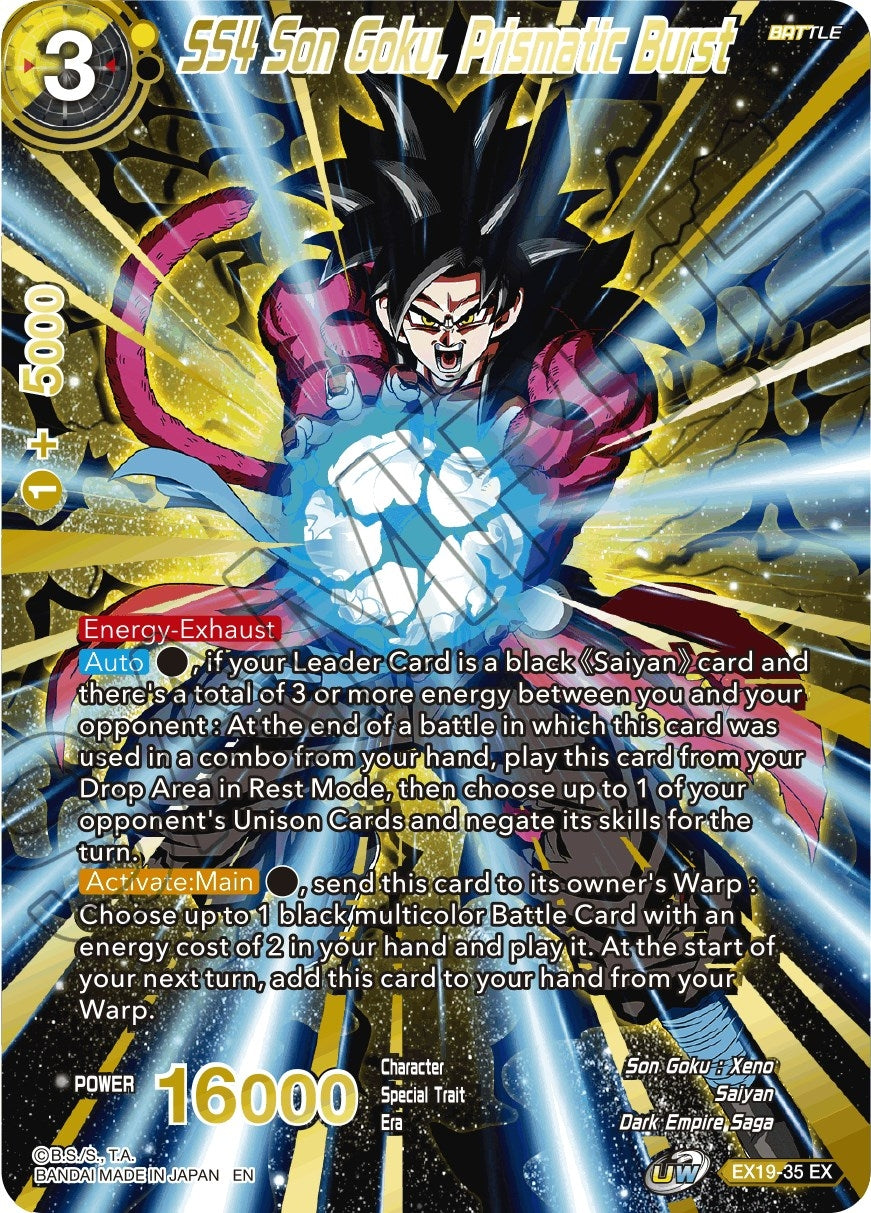 Image for SS4 Son Goku, Prismatic Burst (Special Anniversary Set 2021) (EX19-35) - Dragon Ball Super: Masters