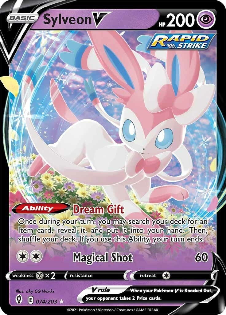 Image for Sylveon V (SWSH07: Evolving Skies) (074/203) - Pokemon