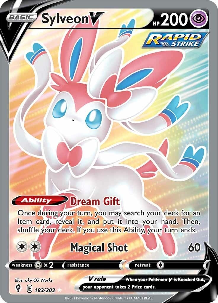 Image for Sylveon V (Full Art) (SWSH07: Evolving Skies) (183/203) - Pokemon
