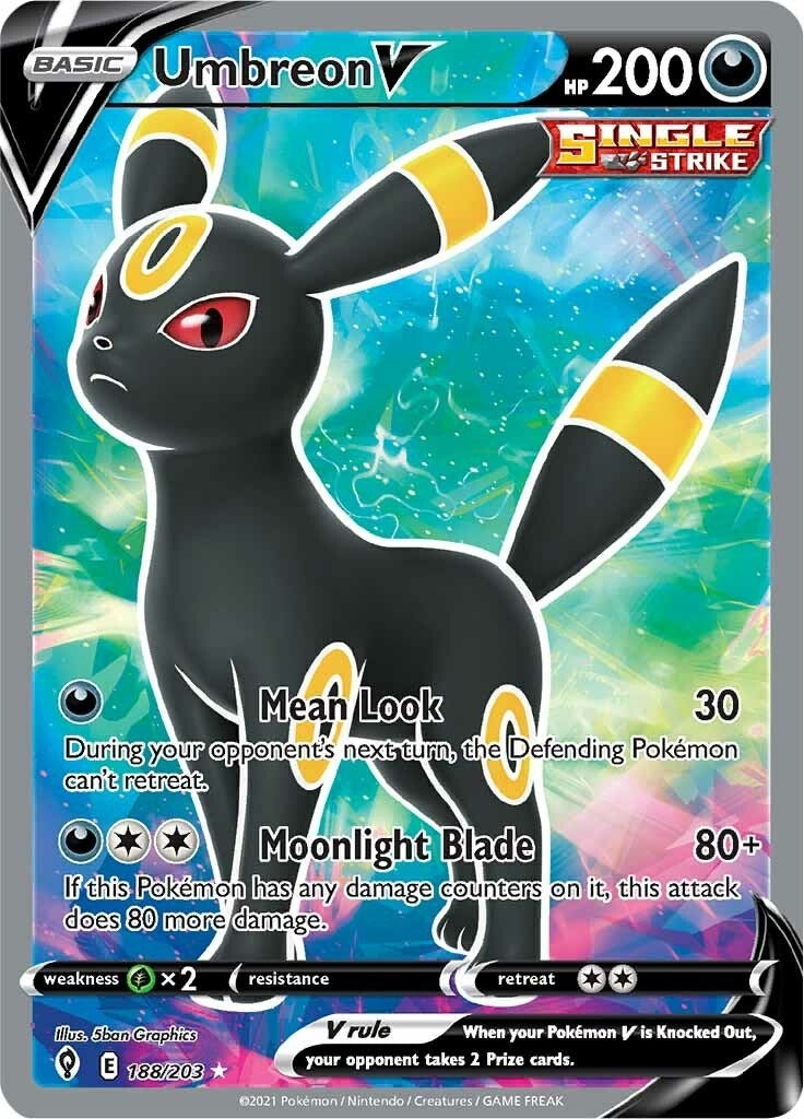 Image for Umbreon V (Full Art) (SWSH07: Evolving Skies) (188/203) - Pokemon
