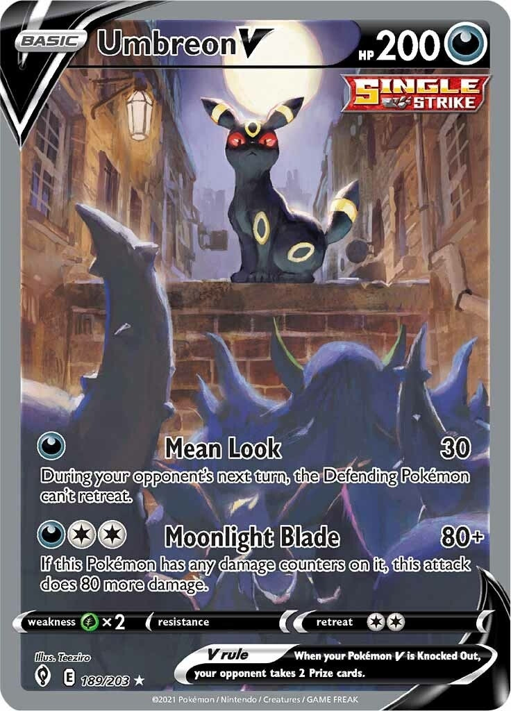 Image for Umbreon V (Alternate Full Art) (SWSH07: Evolving Skies) (189/203) - Pokemon