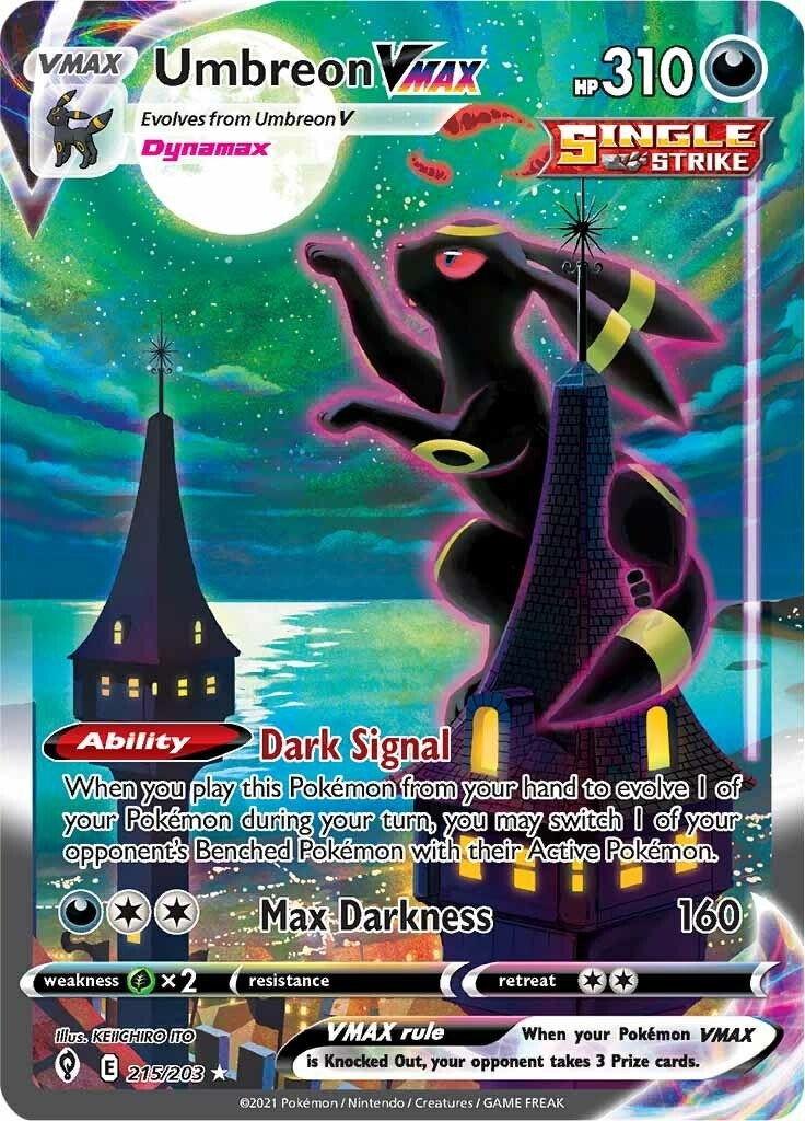 Image for Umbreon VMAX (Alternate Art Secret) (SWSH07: Evolving Skies) (215/203) - Pokemon