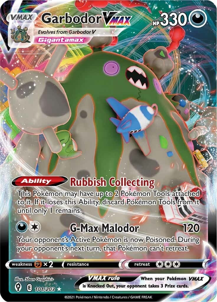Image for Garbodor VMAX (SWSH07: Evolving Skies) (101/203) - Pokemon