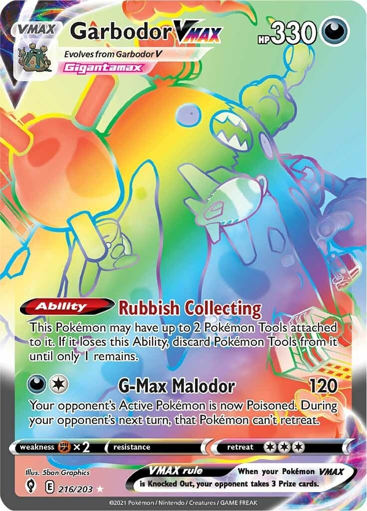 Image for Garbodor VMAX (Secret) (SWSH07: Evolving Skies) (216/203) - Pokemon