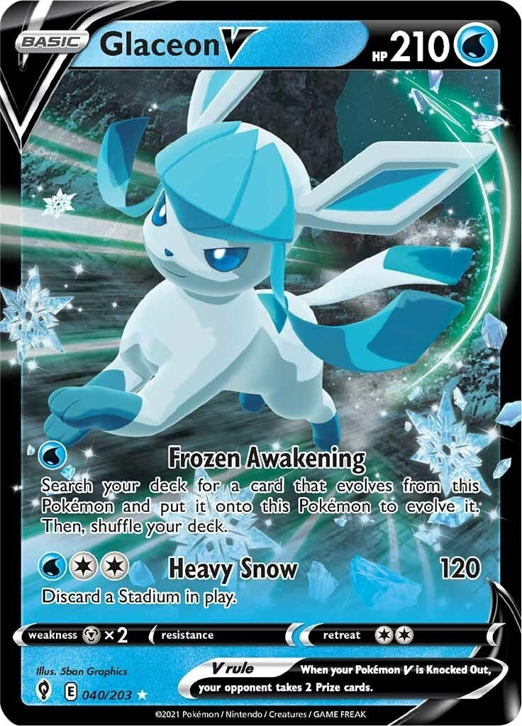 Image for Glaceon V (SWSH07: Evolving Skies) (040/203) - Pokemon