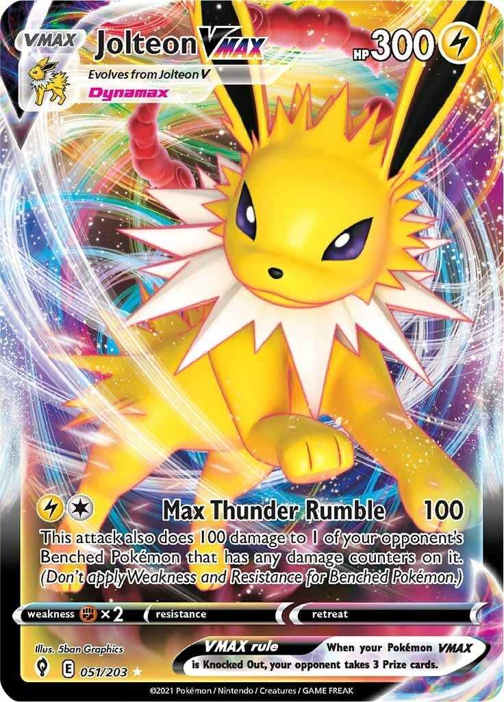 Image for Jolteon VMAX (SWSH07: Evolving Skies) (051/203) - Pokemon