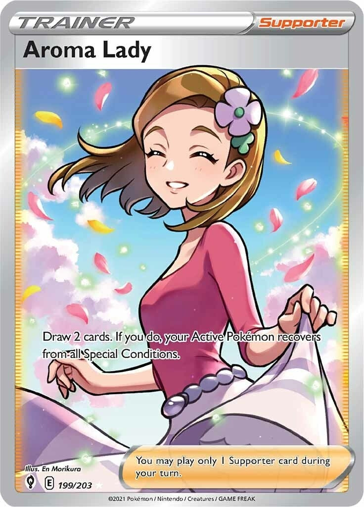 Image for Aroma Lady (Full Art) (SWSH07: Evolving Skies) (199/203) - Pokemon
