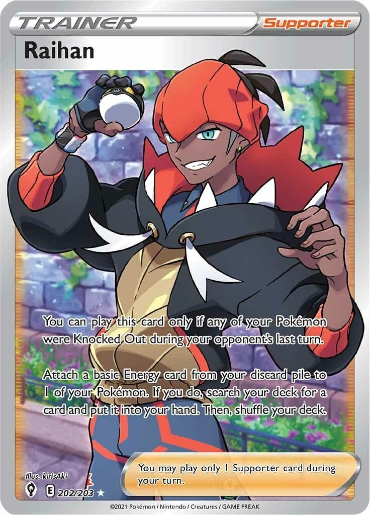 Image for Raihan (Full Art) (SWSH07: Evolving Skies) (202/203) - Pokemon