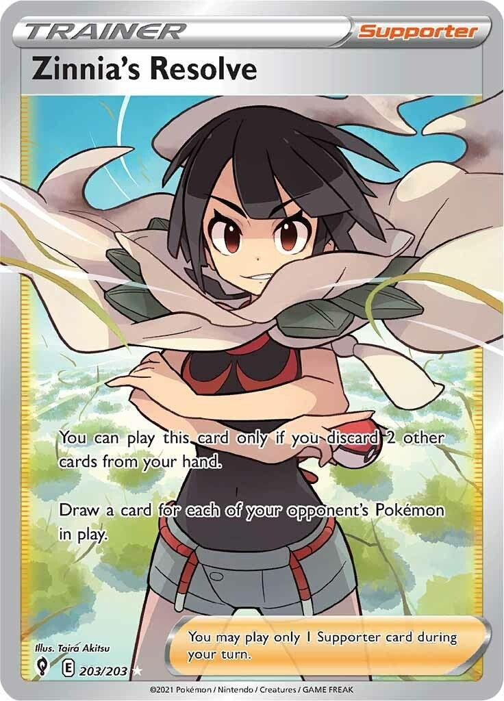 Image for Zinnia's Resolve (Full Art) (SWSH07: Evolving Skies) (203/203) - Pokemon