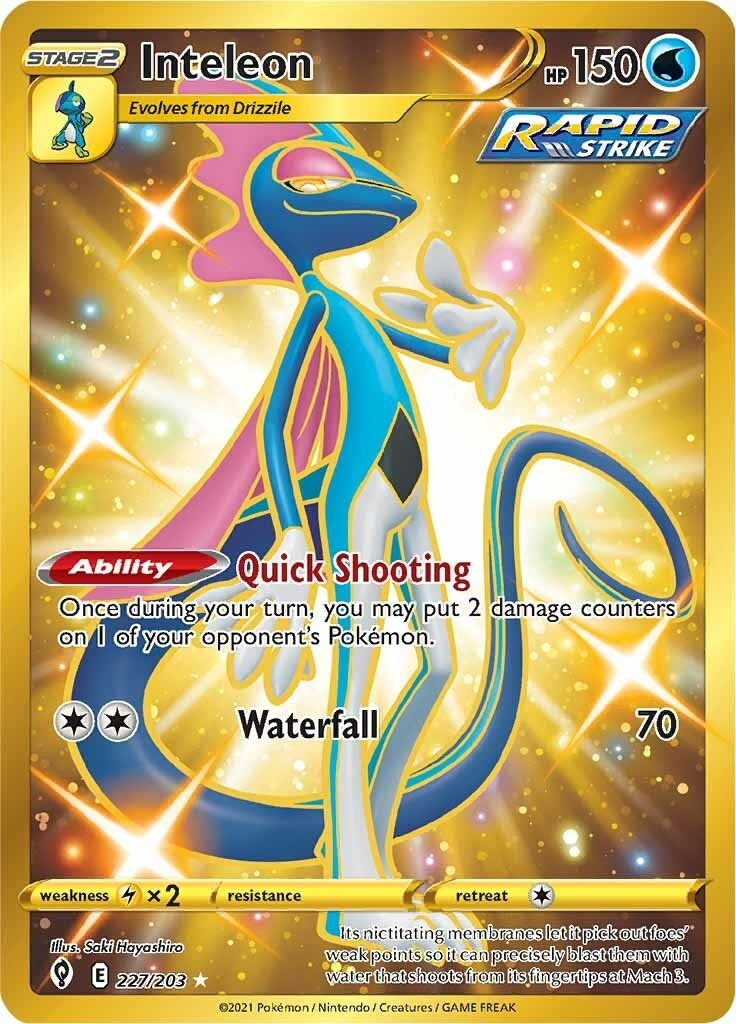 Image for Inteleon (Secret) (SWSH07: Evolving Skies) (227/203) - Pokemon