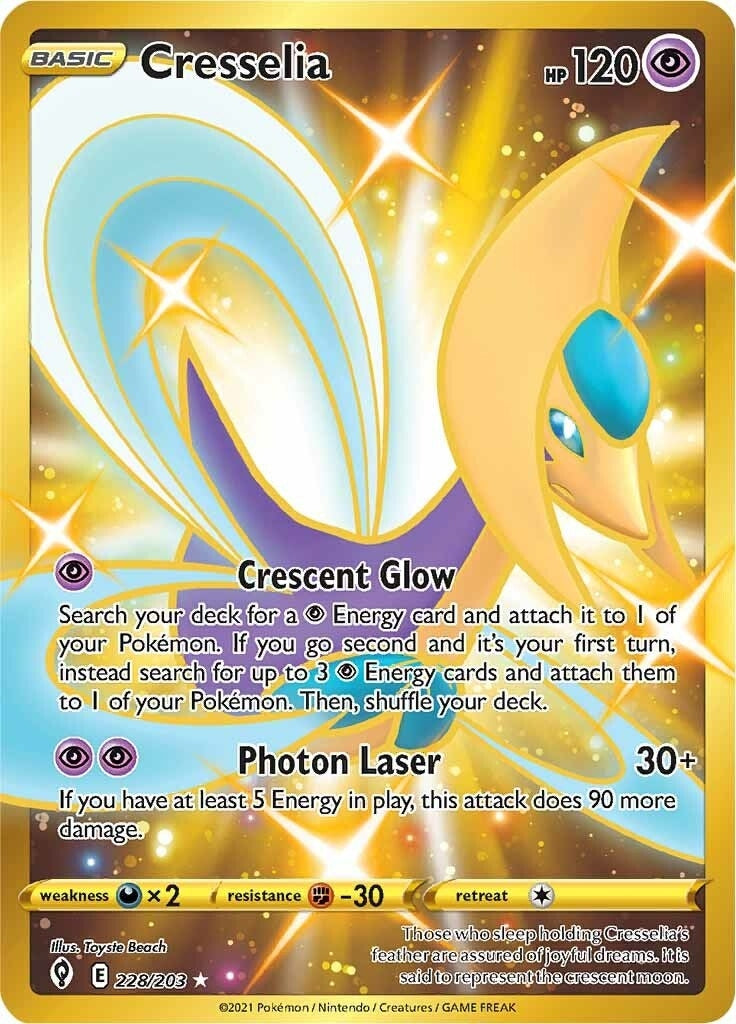 Image for Cresselia (Secret) (SWSH07: Evolving Skies) (228/203) - Pokemon