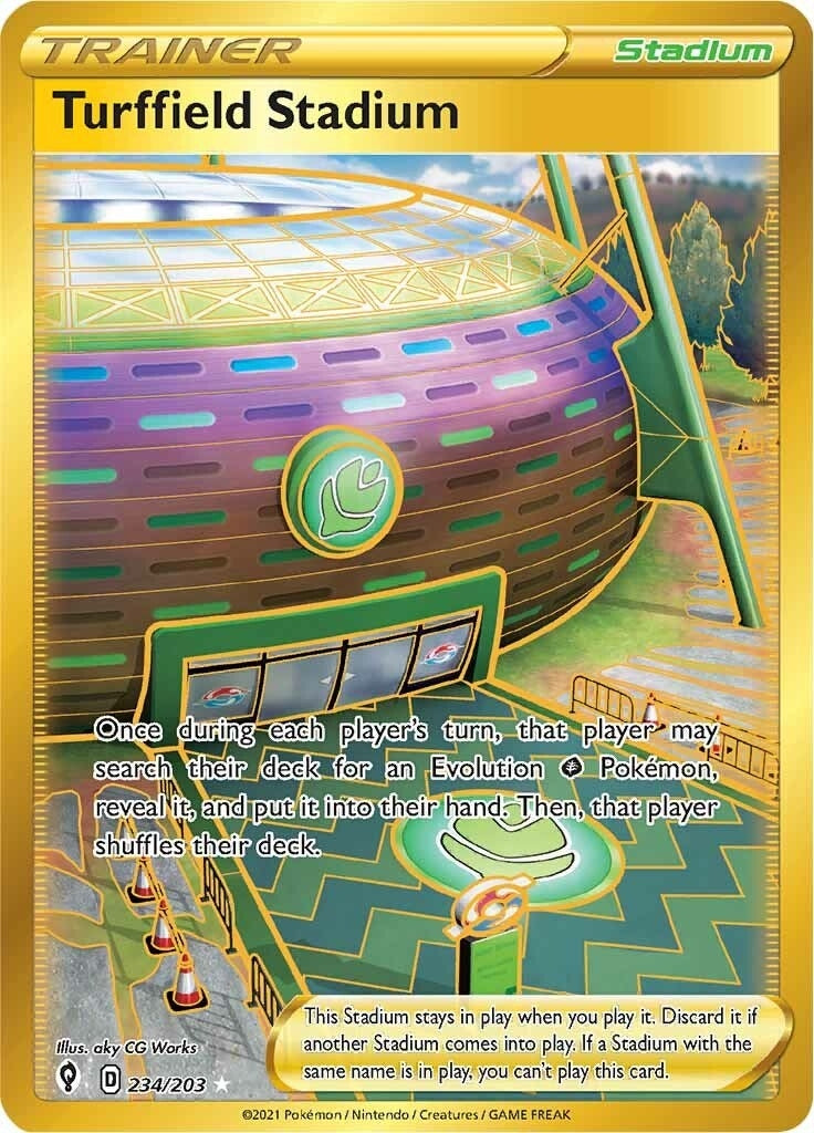 Image for Turffield Stadium (Secret) (SWSH07: Evolving Skies) (234/203) - Pokemon