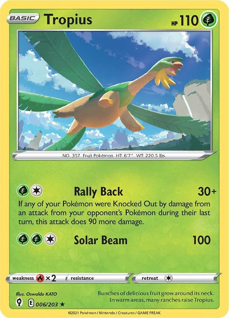 Image for Tropius (SWSH07: Evolving Skies) (006/203) - Pokemon