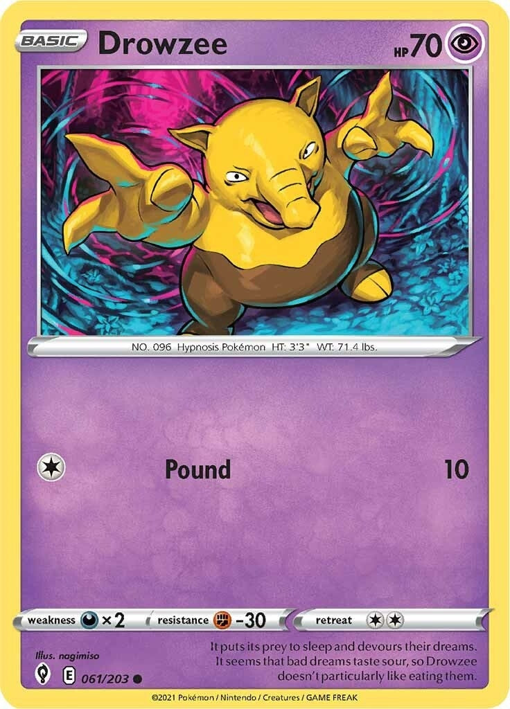 Image for Drowzee (SWSH07: Evolving Skies) (061/203) - Pokemon