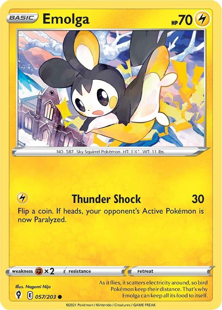 Image for Emolga (SWSH07: Evolving Skies) (057/203) - Pokemon