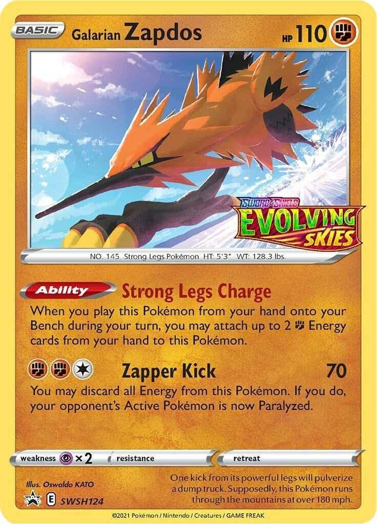 Image for Galarian Zapdos - SWSH124 (Prerelease) (SWSH: Sword & Shield Promo Cards) (SWSH124) - Pokemon