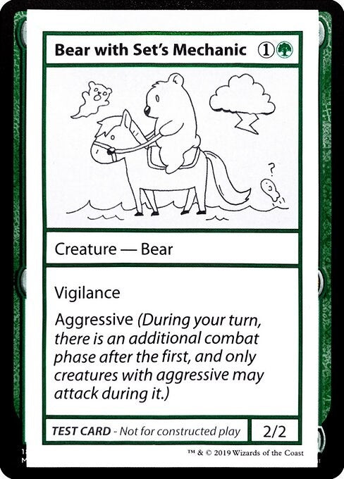 Image for Bear with Set's Mechanic (No PW Symbol) (Mystery Booster: Convention Edition Exclusives) - Magic: The Gathering