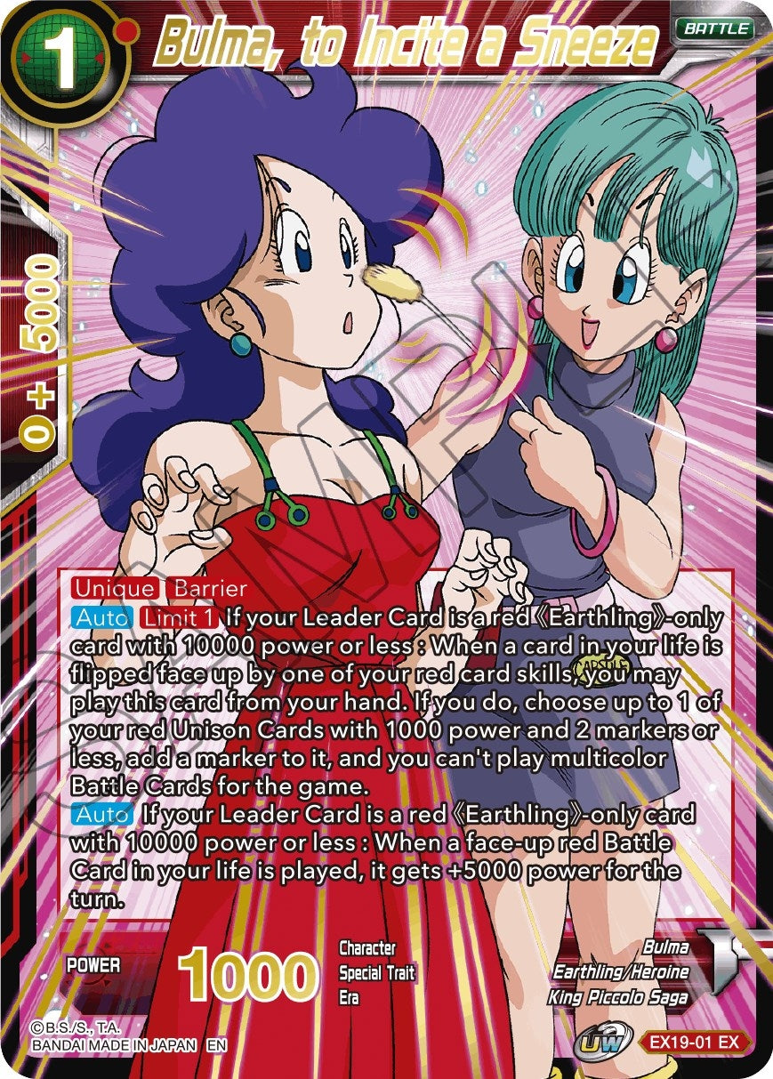 Image for Bulma, to Incite a Sneeze (Special Anniversary Set 2021) (EX19-01) - Dragon Ball Super: Masters