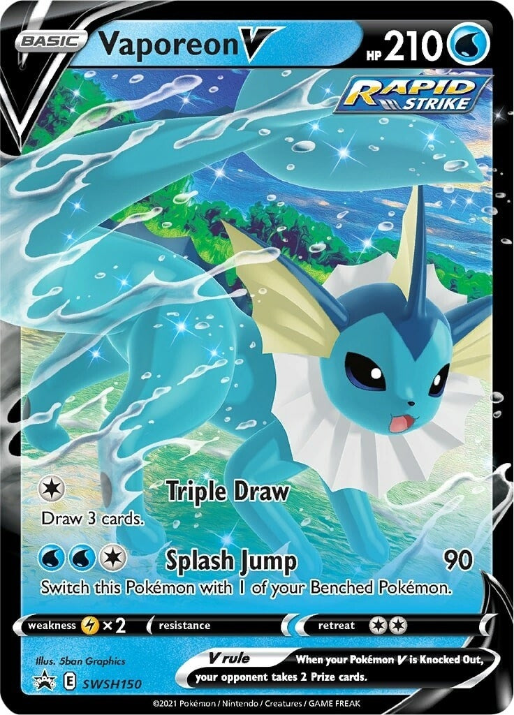 Image for Vaporeon V - SWSH150 (SWSH: Sword & Shield Promo Cards) (SWSH150) - Pokemon
