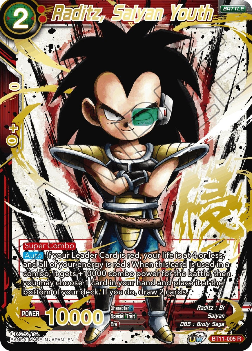 Image for Raditz, Saiyan Youth (Alternate Art) (Special Anniversary Set 2021) (BT11-005) - Dragon Ball Super: Masters