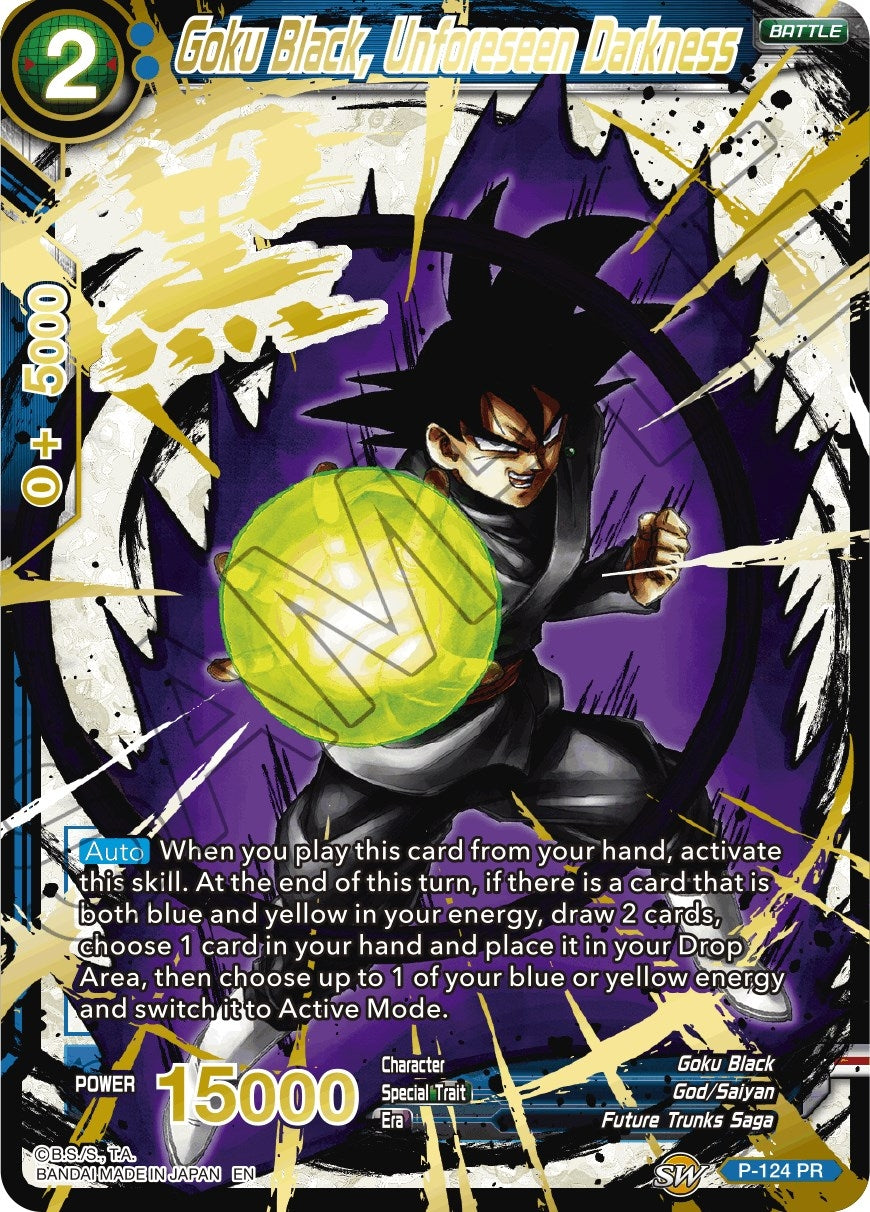 Image for Goku Black, Unforeseen Darkness (Alternate Art) (Special Anniversary Set 2021) (P-124) - Dragon Ball Super: Masters