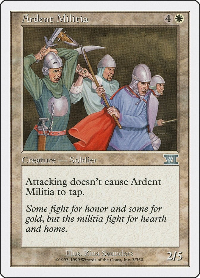 Image for Ardent Militia (Classic Sixth Edition) (3) - Magic: The Gathering