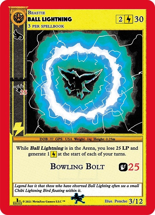 Image for Ball Lightning (Cryptid Nation: First Edition Tribal Theme Decks) (3) - MetaZoo