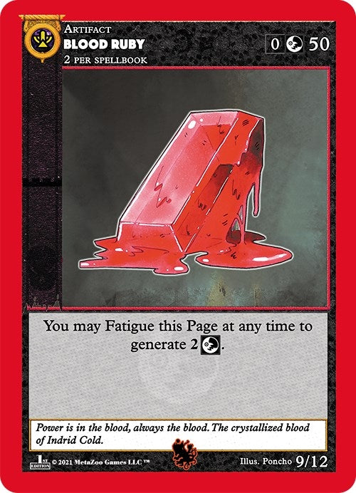 Image for Blood Ruby (Cryptid Nation: First Edition Tribal Theme Decks) (9) - MetaZoo