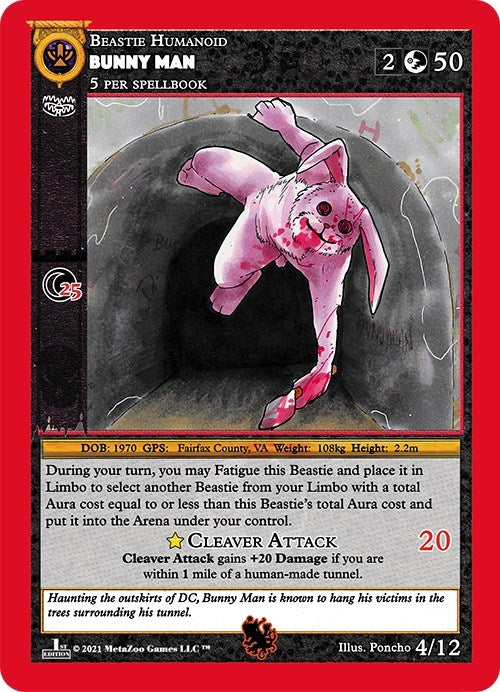 Image for Bunny Man (Cryptid Nation: First Edition Tribal Theme Decks) (4) - MetaZoo