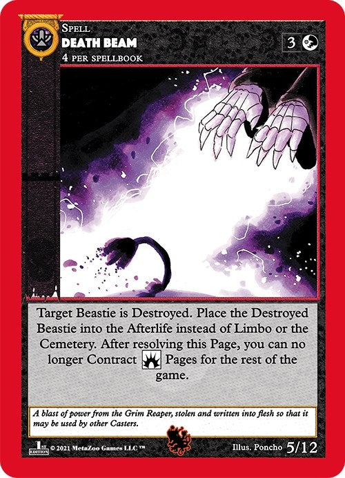 Image for Death Beam (Cryptid Nation: First Edition Tribal Theme Decks) (5) - MetaZoo