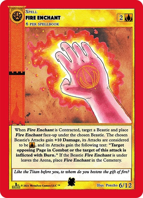 Image for Fire Enchant (Cryptid Nation: First Edition Tribal Theme Decks) (6) - MetaZoo