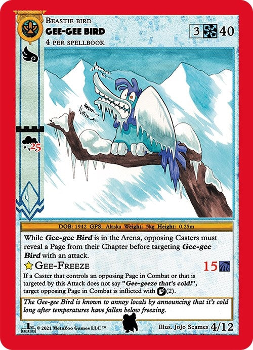 Image for Gee-Gee Bird (Cryptid Nation: First Edition Tribal Theme Decks) (4) - MetaZoo