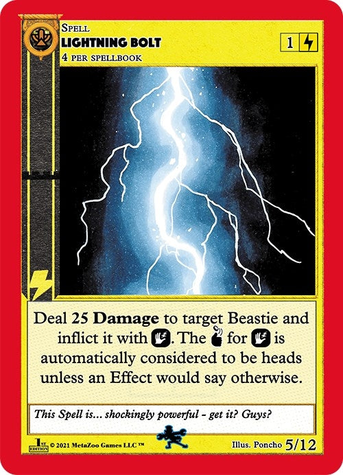Image for Lightning Bolt (Cryptid Nation: First Edition Tribal Theme Decks) (5) - MetaZoo