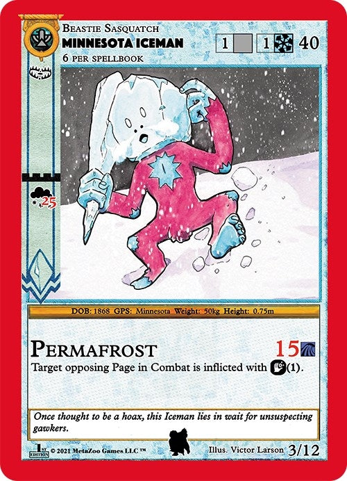 Image for Minnesota Iceman (Cryptid Nation: First Edition Tribal Theme Decks) (3) - MetaZoo