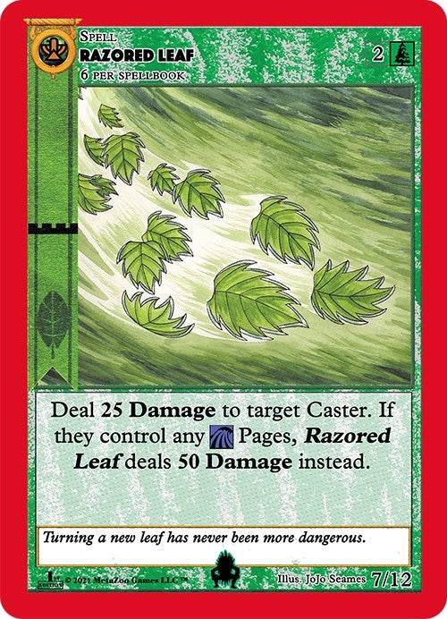Image for Razored Leaf (Cryptid Nation: First Edition Tribal Theme Decks) (7) - MetaZoo