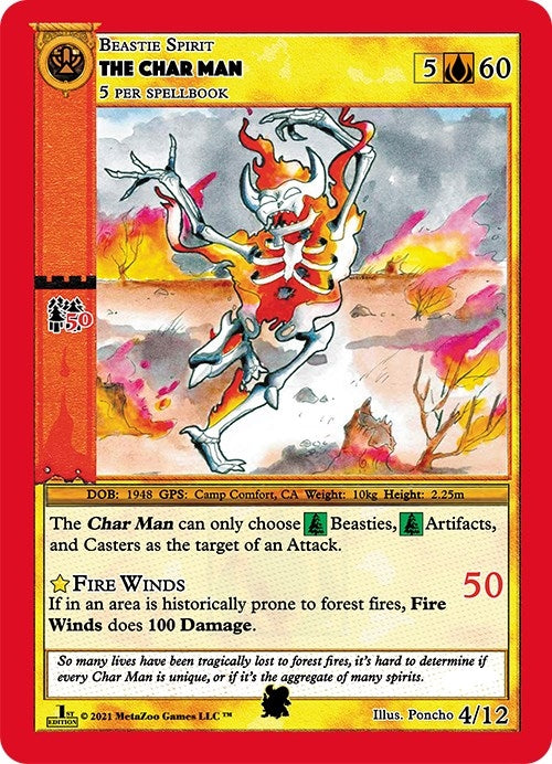 Image for The Char Man (Cryptid Nation: First Edition Tribal Theme Decks) (4) - MetaZoo