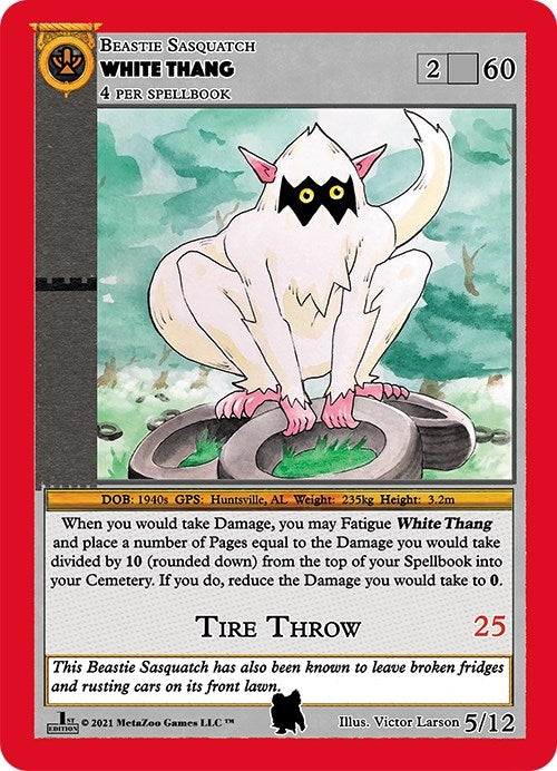 Image for White Thang (Cryptid Nation: First Edition Tribal Theme Decks) (5) - MetaZoo
