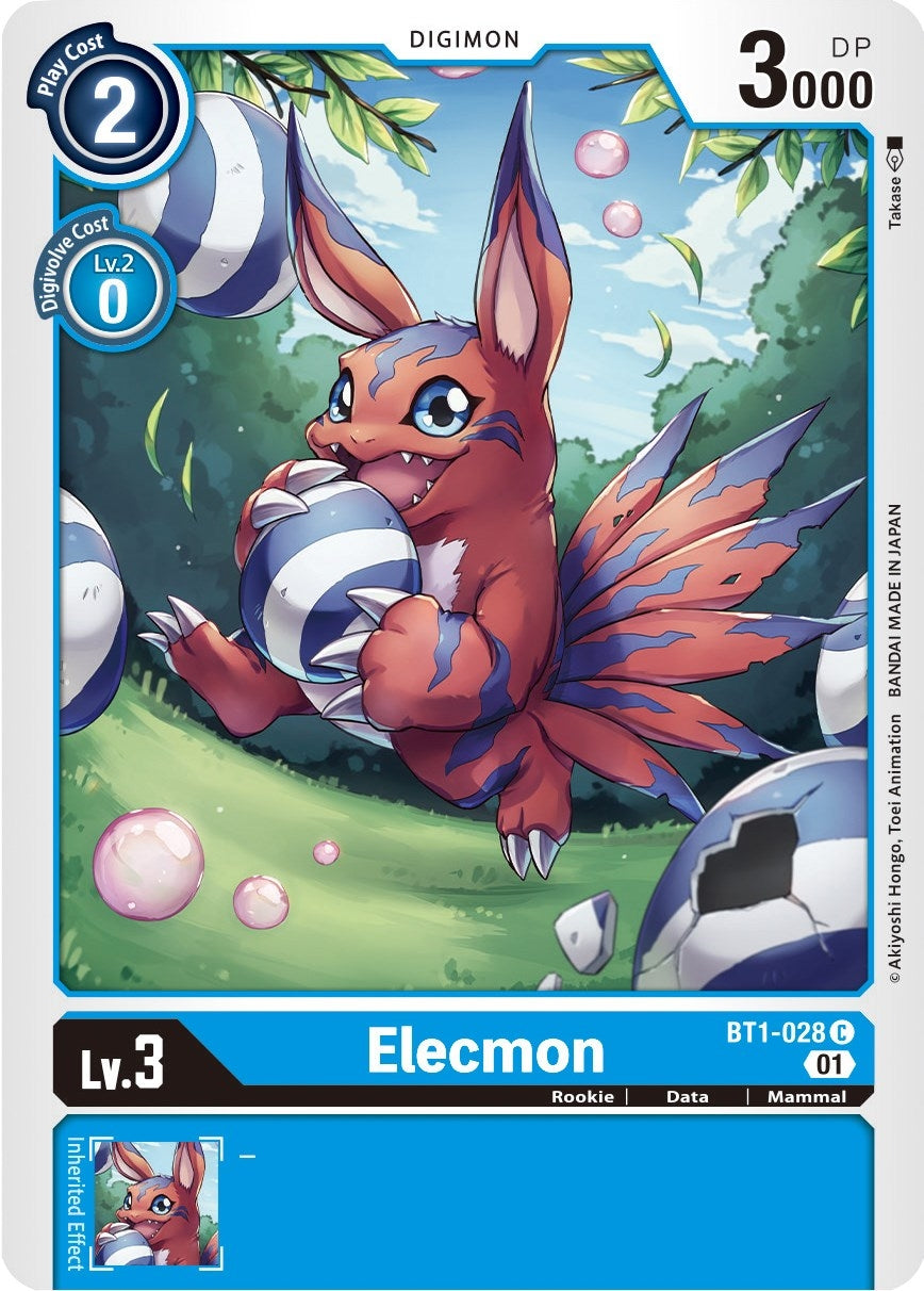 Image for Elecmon - BT1-028 (Alternate Art) (ST-8) (BT1-028 C) - Digimon Card Game