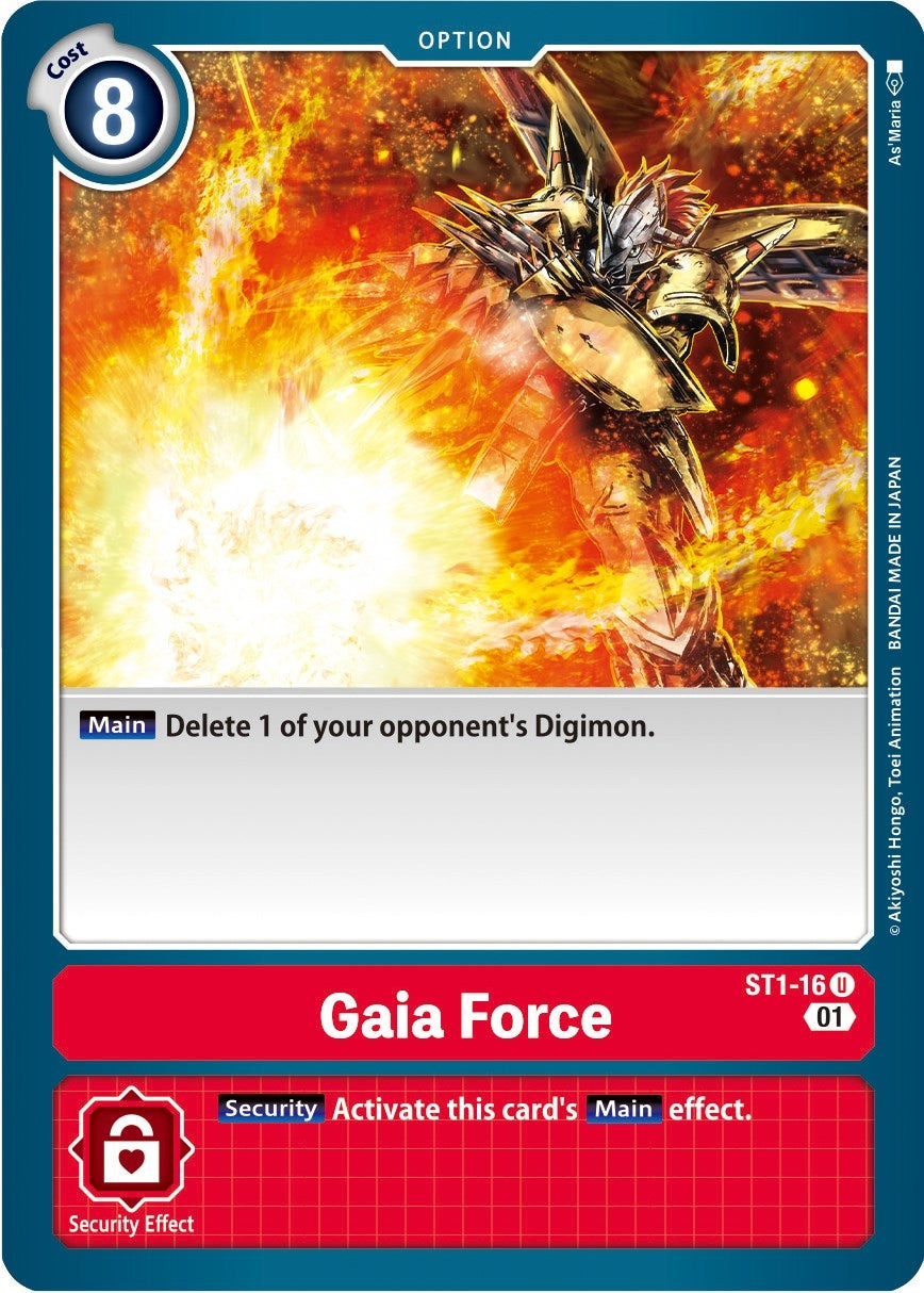 Image for Gaia Force - ST1-16 (Alternate Art) (ST-7) (ST1-16 U) - Digimon Card Game
