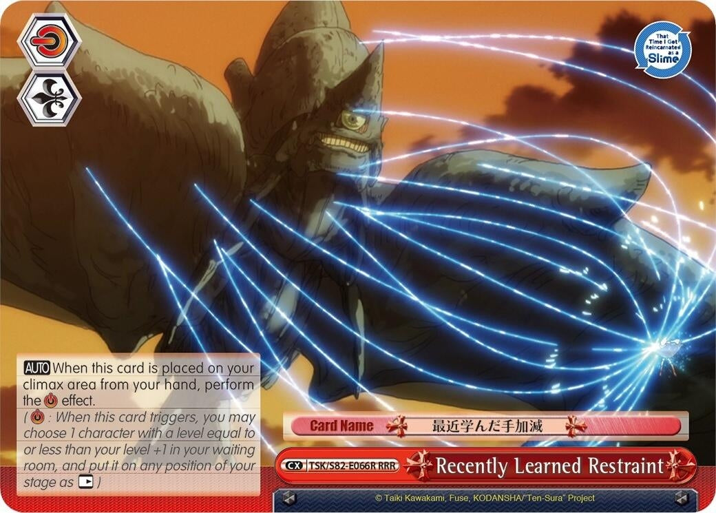 Image for Recently Learned Restraint (RRR) (That Time I Got Reincarnated as a Slime Vol.2) (TSK/S82-E066R RRR) - Weiss Schwarz