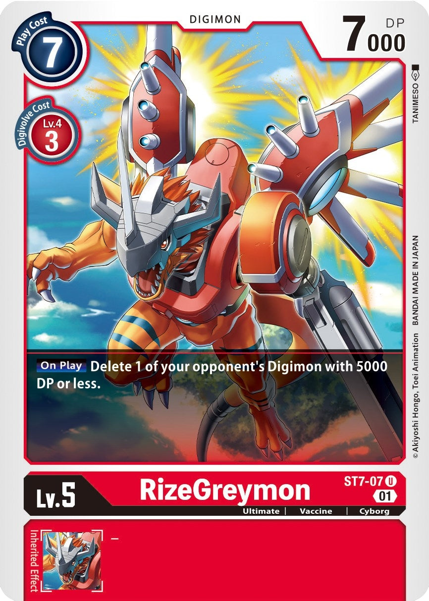 Image for RizeGreymon (ST-7) (ST7-07 U) - Digimon Card Game