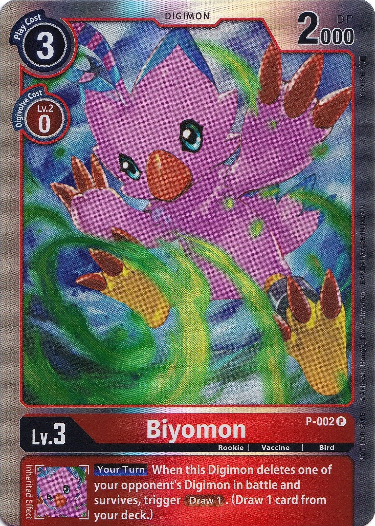 Image for Biyomon - P-002 (Rainbow Foil) (P-002 P) (D-PR) - Digimon Card Game