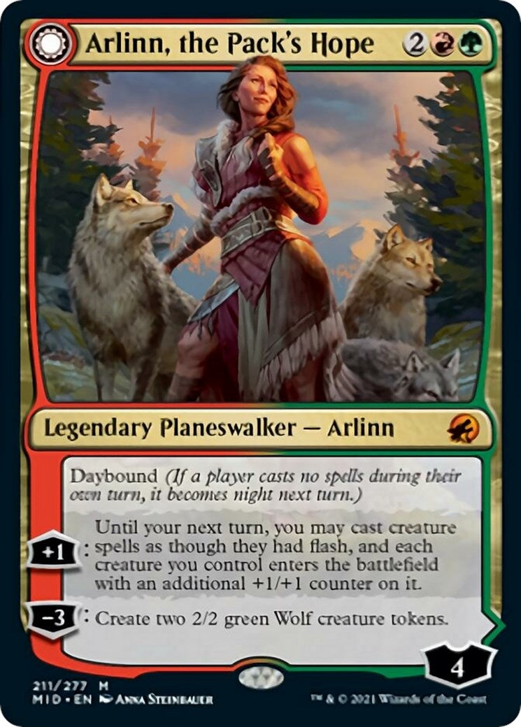 Image for Arlinn, the Pack's Hope (Innistrad: Midnight Hunt) (211) - Magic: The Gathering