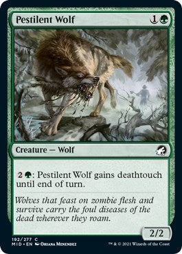 Image for Pestilent Wolf (Innistrad: Midnight Hunt) (192) - Magic: The Gathering