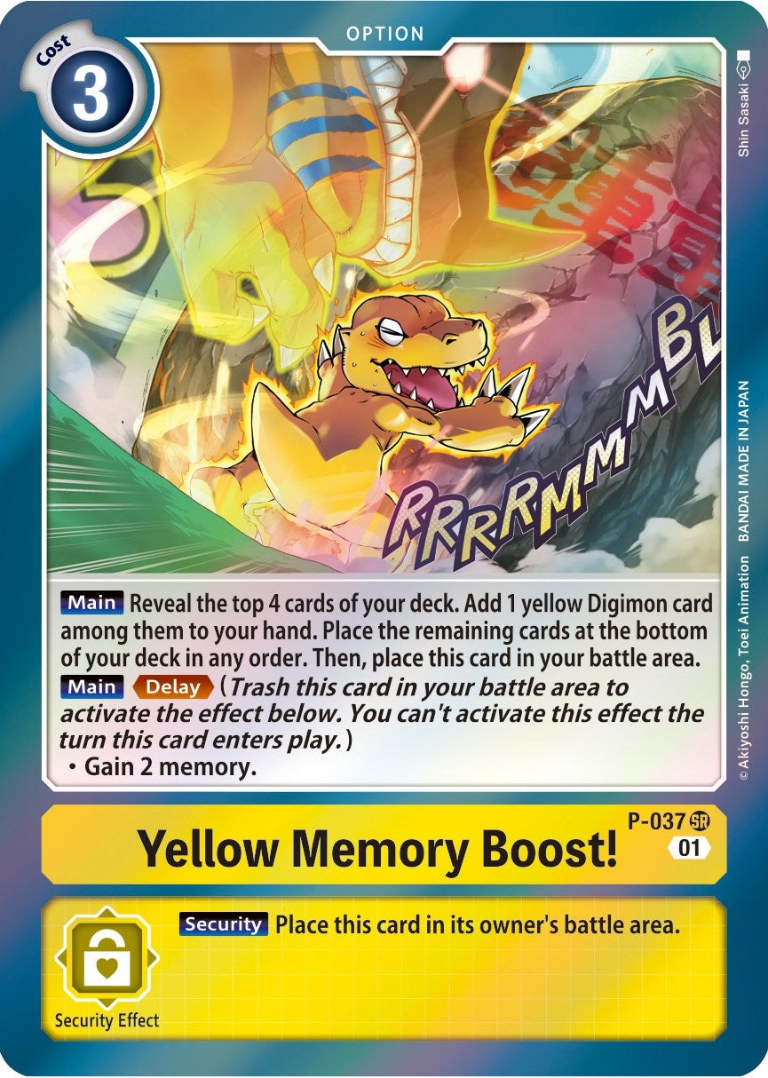 Image for Yellow Memory Boost! (P-037 SR) (D-PR) - Digimon Card Game