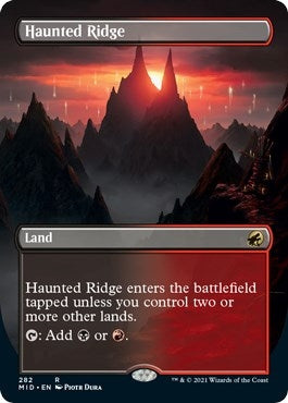 Image for Haunted Ridge (Borderless) (Innistrad: Midnight Hunt) (282) - Magic: The Gathering