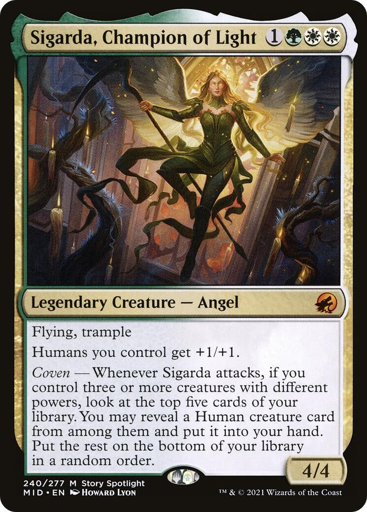 Image for Sigarda, Champion of Light (Innistrad: Midnight Hunt) (240) - Magic: The Gathering
