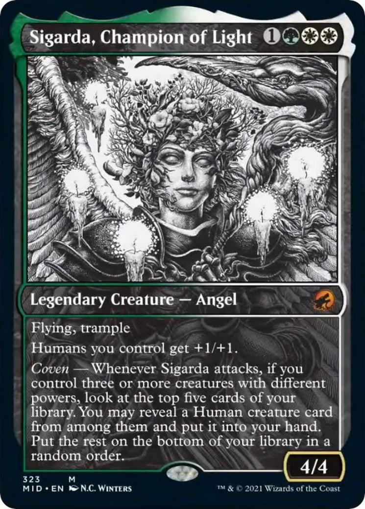 Image for Sigarda, Champion of Light (Showcase) (Innistrad: Midnight Hunt) (323) - Magic: The Gathering